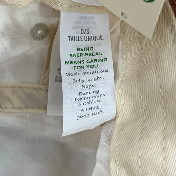 Aerie Brown Tan Animal Print Grommet Accent Bucket Cotton Hat - Picture 6 of 8